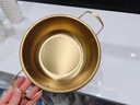 韩式泡面锅加厚双耳铜金色干锅海鲜锅单人小火锅 19CM金色海鲜锅 实拍图