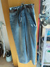 顶峰保罗（Dingfengbaoluo）美式牛仔裤男冬季高街直筒宽松加绒加厚阔腿长裤DFS05JR复古蓝2XL 实拍图