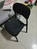 德旭椅子靠背凳子塑料办公椅可叠放餐椅家用小椅子宜家同款餐厅休闲椅 黑色【食品级熟胶·承重550斤】 实拍图