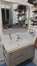 圣慕兰橡木浴室柜陶瓷一体盆圆角智能美妆镜柜侧开格奶油风洗脸盆柜组合 橡木智能半镜柜90cm-右边柜 实拍图