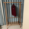 家逸实木衣架落地衣帽架卧室挂衣架可折叠置物架简约晾衣服架子 实拍图