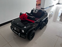 小果冻儿童电动车男女孩六轮仿奔驰大G四轮汽车可坐大人带宝宝六驱童车 黑色+四驱+皮座+硬轮+12V7A电瓶+大礼包 实拍图