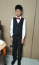 衣诺坊儿童西服马甲套装男童西装礼服演出服 黑色马甲套装 160CM 实拍图