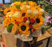 冉子花坊鲜花速递同城配送向日葵混搭抱抱桶玫瑰送女友爱人生日礼物真鲜花 抱抱桶混搭 实拍图