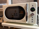 格兰仕（Galanz）复古微波炉 家用20L 小型迷你 简单旋钮操控 易清洁平板加热 智能自动菜单 米白色 实拍图