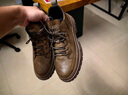 公牛世家男鞋2025棉鞋冬季新款马丁靴男靴男士休闲皮鞋子男款工装板鞋男 棕色 GN123101797-2 41 运动码 实拍图