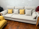 源氏木语布艺沙发客厅现代简约实木沙发转角沙发沙砾白三人位 实拍图