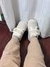 霍蜻加绒厚底魔术贴勃肯毛毛鞋女2025冬季保暖棉鞋女休闲百搭板鞋女 米白色 【加绒保暖】 37 (235mm) 晒单实拍图