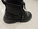 骆驼（CAMEL）百搭厚底抓地复古免系拉链高帮秋冬马丁靴男 G15W342009 黑色 42 实拍图