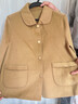尚都比拉短款100%羊毛大衣女小个子秋冬休闲双面毛呢外套 驼色 S  实拍图