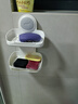 太力吸盘肥皂盒香皂盒壁挂免打孔置物架浴室卫生间上墙沥水皂架双层 实拍图
