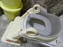 曼龙儿童马桶坐便器男女宝宝阶梯式可折叠踩脚凳洗漱凳坐便圈 云纱灰 实拍图