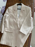 尚都比拉七分袖休闲西服小个子穿搭职业正装小西装外套女高级感 浅杏色 L 实拍图