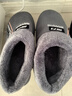 回力室内包跟男士棉拖鞋厚底保暖棉鞋冬季带后跟居家加绒拖鞋女冬 浅灰色 42-43 标准码 实拍图