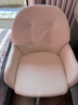 科润沙发电脑椅人体工学椅子办公学习家用舒适久坐卧室化妆宿舍书桌椅 双层款-耐磨猫抓皮-米白色-4级防爆气杆 不可调节 固定扶手 双层加厚软包 实拍图