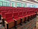 礼堂椅多功能报告厅座椅厂家供应阶梯教室连排椅影剧院椅带小桌板 红色款式定制咨询 实拍图