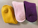 猫人3双装35%羊毛袜子女秋冬中筒毛圈袜加厚保暖袜睡眠袜女士月子袜 实拍图