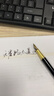 英雄（HERO） 钢笔 E609美工弯尖 铱金日常书写书法练字三年级中小学男女墨水笔 耀黑 简装 M美工尖 实拍图