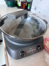 美的（Midea）钛陶电炒锅 电蒸锅宿舍煮锅炒菜专用分体式家用多功能一体电火锅煎锅5.5L多用途锅HCG3218S配蒸笼 实拍图