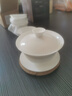 一品工坊潮州工夫茶具骨瓷盖碗单个高档薄胎三才泡茶碗大号不烫手陶瓷盖碗 婉仪盖碗-中号 实拍图