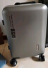 花瞳铝框行李箱男士商务次日达小型拉杆箱学生耐用皮箱女可坐人密码箱 深灰色【升级加厚充电铝框款】 20英寸 -登机箱-手提上飞机手拉箱 实拍图