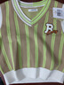 巴拉巴拉童装儿童背心马甲V领针织衫男童条纹毛衣秋季套头衫洋气 咖色调00455 90 实拍图