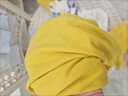 舒贝怡2条装婴儿裤子春秋款男女童宝宝高腰护肚睡裤纯棉儿童秋裤黄80CM 实拍图