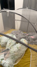 全品屋蒙古包蚊帐架免安装可折叠家用婴儿防摔拉链坐床式宿舍一体式床帘 【双门全底条纹灰】1.8*2.0米M 实拍图