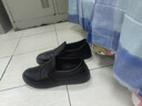 回力一脚蹬男鞋秋季皮面男士休闲皮鞋子男青中年厨房师工作防滑防水鞋 黑色 42 实拍图