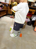 基诺浦宝宝学步鞋 18个月-5岁春秋款儿童鞋子 软底男女机能鞋GY1539 GW1539A白色/绿色/灰色/银色 24 150mm 适合脚长146-155mm 实拍图