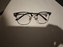 蔡司（ZEISS）镜片近视眼镜男纯钛合金眉线半框变色防蓝光辐射散光眼睛可配度数 1.56德国清底蓝膜防蓝光0-400度 实拍图