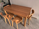 源氏木语实木餐桌北欧办公桌简约小户型家用餐桌椅组合家具 红橡木1.4米一桌四椅Y00S12 实拍图