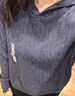 优衣库女装可机洗纽花针织连帽套头衫/25秋冬新款478871 68 深蓝色 L /160/88 实拍图