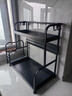 溢彩年华 厨房置物架落地储物架移动收纳小推车蔬菜架子多层零食架1056-BK 实拍图