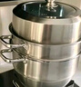 美厨（maxcook）蒸锅 304不锈钢34CM三层蒸锅 加厚复底汤锅燃气电磁炉通用 实拍图