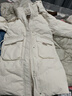 雅鹿羽绒服女中长款2025冬季新款时尚韩版连帽女士加厚保暖宽松外套 米白色 M (160) 实拍图