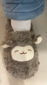 名创优品（MINISO）羊咩咩棉拖鞋女秋冬包跟家居室内厚底月子毛毛拖鞋深灰包跟 40-41 实拍图
