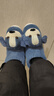 熊猫牛牛 冬季保暖棉拖鞋男包跟卡通家居可爱室内女毛毛厚底月子高帮棉鞋 蓝色 255mm 合适38-39的脚 实拍图