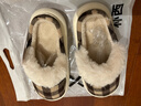 朴西冬季男士格纹复古保暖居家厚底棉拖鞋室内静音 可可棕 44-45 实拍图