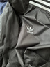 adidas休闲简约三条纹梭织立领夹克外套男装秋季阿迪达斯三叶草   黑色（推荐选大一码）   S 实拍图