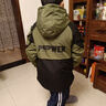 猴兄仔男童外套冬季韩版时尚男孩中长款加绒加厚风衣中大童冬装保暖上衣 绿色 170 (建议身高160CM左右) 实拍图