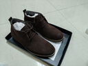 他她（TATA）男士靴耐磨舒适复古时尚沙漠靴加绒皮翻毛男靴休闲皮鞋VVX03DD2 啡（绒里） 40 实拍图