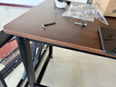新颜值主义电脑桌电竞桌实木书桌家用台式办公桌学习桌写字桌工作台长条桌子 120*60CM【40MM碳钢腿】胡桃色 实拍图