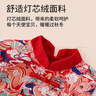 葆氏儿童罩衣国风宝宝吃饭围兜防溅衣反穿衣辅食灯芯绒红衣饭兜-男宝 实拍图