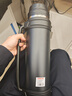 希乐大容量保温旅行壶304不锈钢热水壶车载真空户外保温水瓶黑色2.4L 实拍图