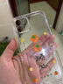 朗菱适用苹果14手机壳iphone14保护套全包镜头ins风超薄彩绘款可爱风男女款透明硅胶防摔软壳 柿柿顺心 实拍图
