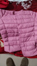 雪中飞羽绒内胆女轻薄羽绒服女短款新款内搭外穿修身 玫粉色 M (160) 实拍图