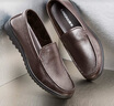 康奈男士皮鞋日常百搭舒适套脚懒人乐福鞋商务休闲鞋牛皮轻质咖色43 实拍图