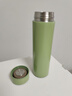 炊大皇保温杯 316L医用级不锈钢茶水分离商务便携保温杯 绿色 490ml 实拍图
