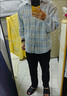 鲁宾克小香风格子外套男秋季美式潮牌宽松百搭ins潮流男学生夹克上衣服 XXF016浅蓝色【高质量】 XL 实拍图